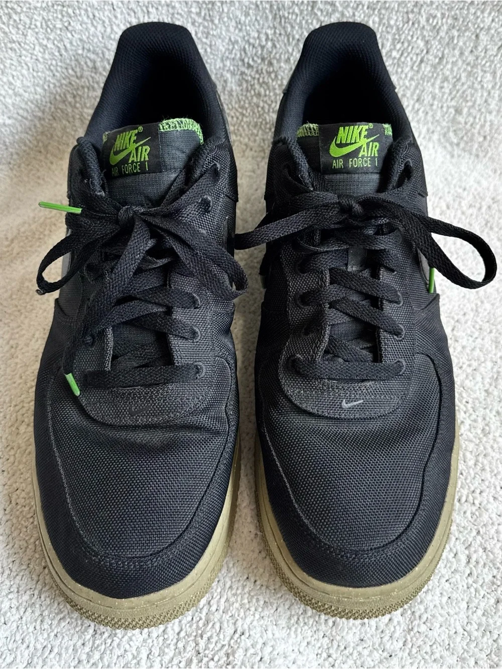Nike Air Force 1 Low Sustainable Canvas Pack - Black Olive Size 13